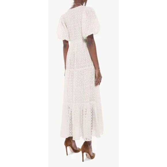 NEW MOTHER Anthropologie Salsa With Me V-Neck Maxi Dress in Ivory - Picture 15 of 15